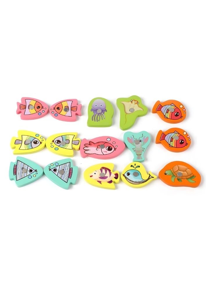 Premium Wooden Montessori Peg Board Bead Sorting Toy with Numbers, Colors & Fishing Game – Early Learning Fine Motor Skills Educational Toy for Toddlers - Image 4